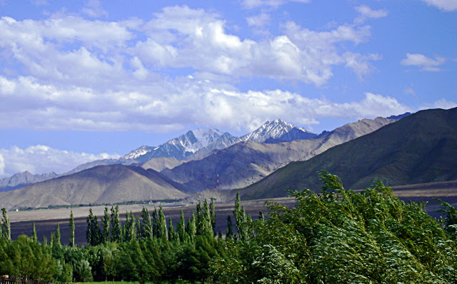 snow capped mountains of Ladakh in India