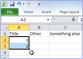 find missing sequential numbers in excel