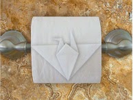 Оригами "Птица" из туалетной бумаги