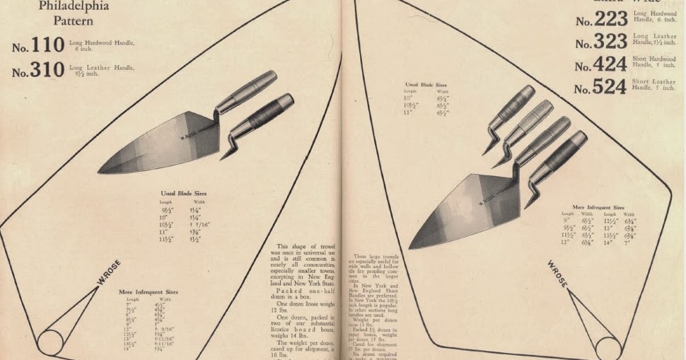 Trowel and Masonry Tool Collector Resource Guide To Brick Trowel Patterns