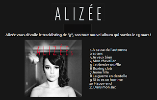 Alizee album 5 songs