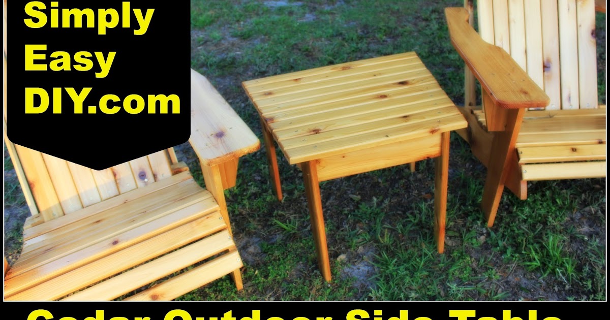 Simply Easy DIY Cedar Adirondack Style Side Table