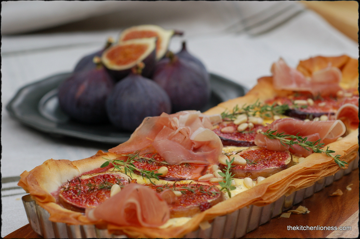 The Kitchen Lioness Filo Tart with fresh Figs & Prosciutto l Filotarte mit frischen Feigen