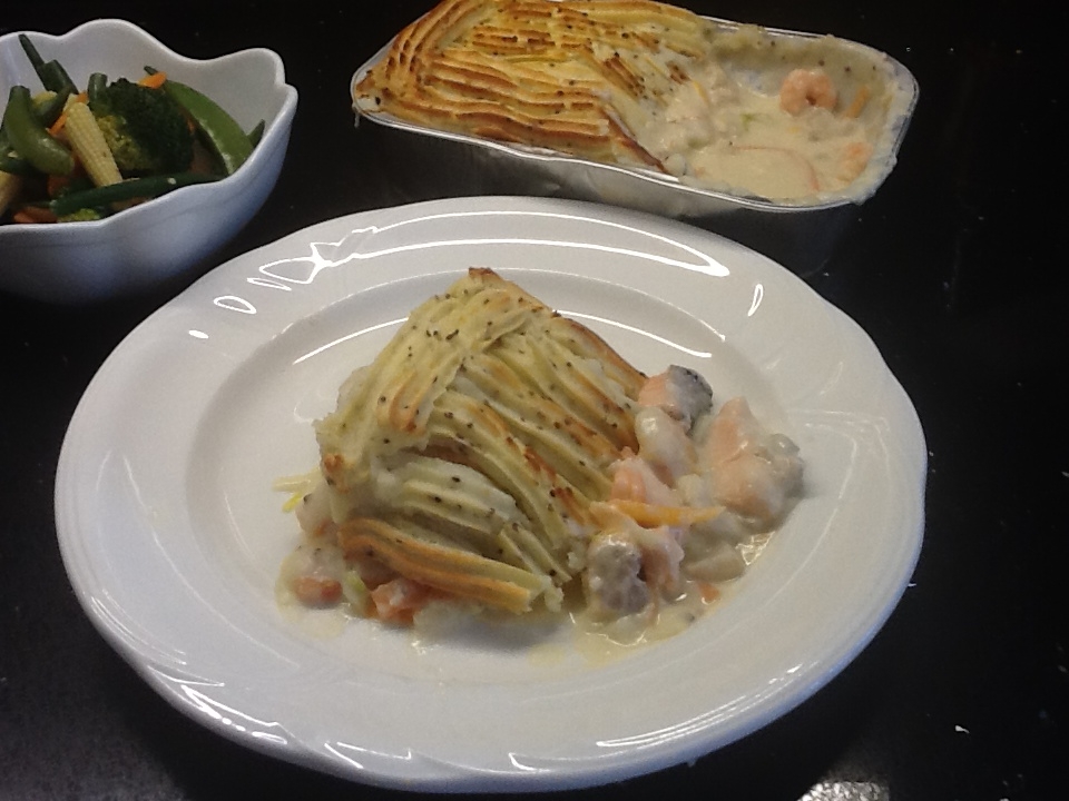 Willie's Daily Dish Baked Fish Pie with Grain Mustard Mash