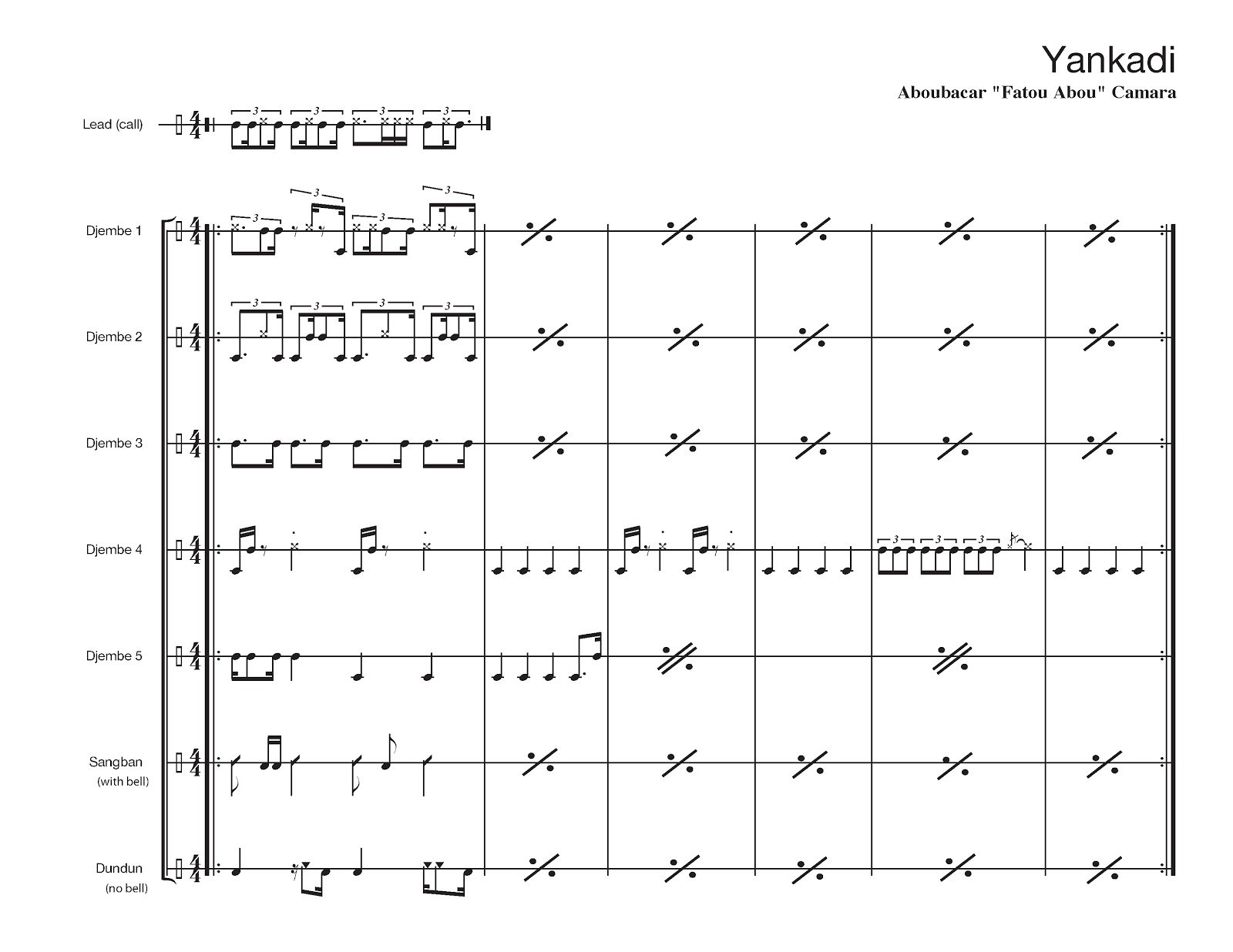 Aboubacar *FATOU ABOU* Camara Guinea rhythm lessons for djembes