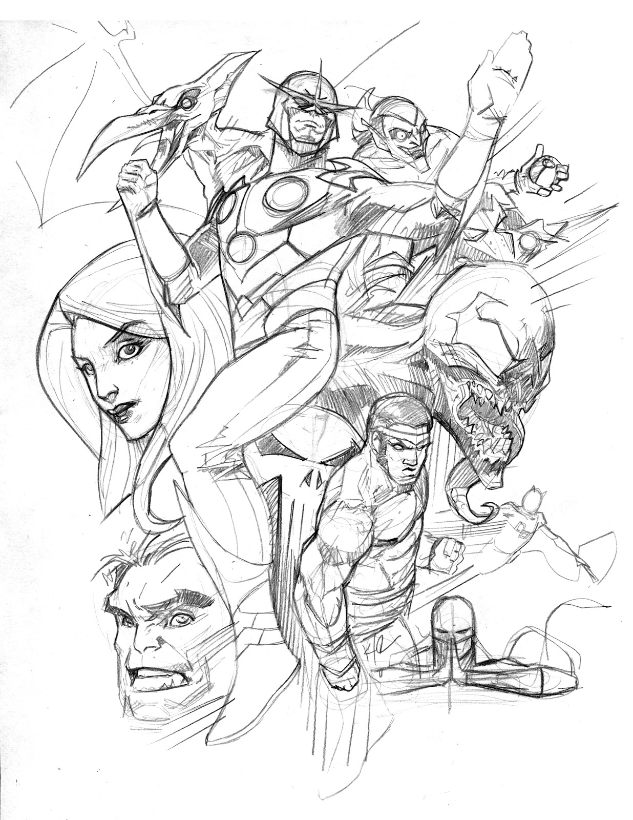 Best Marvel Character Sketch Drawing for Beginner