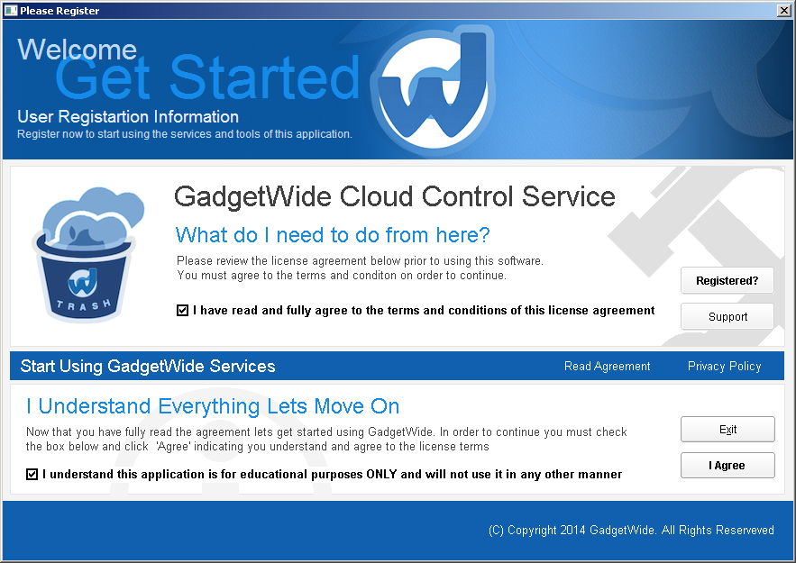 Gadgetwide Cloud Control  -  3