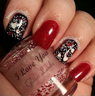 uñas decoradas de rojo 2016