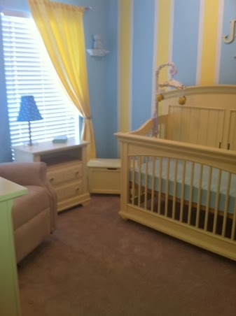 Habitaciones de bebé en azul y amarillo - Ideas para decorar dormitorios