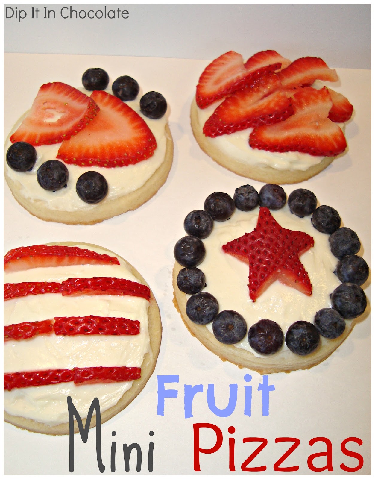 Stars n Stripes Mini Fruit Pizzas Dip it in Chocolate