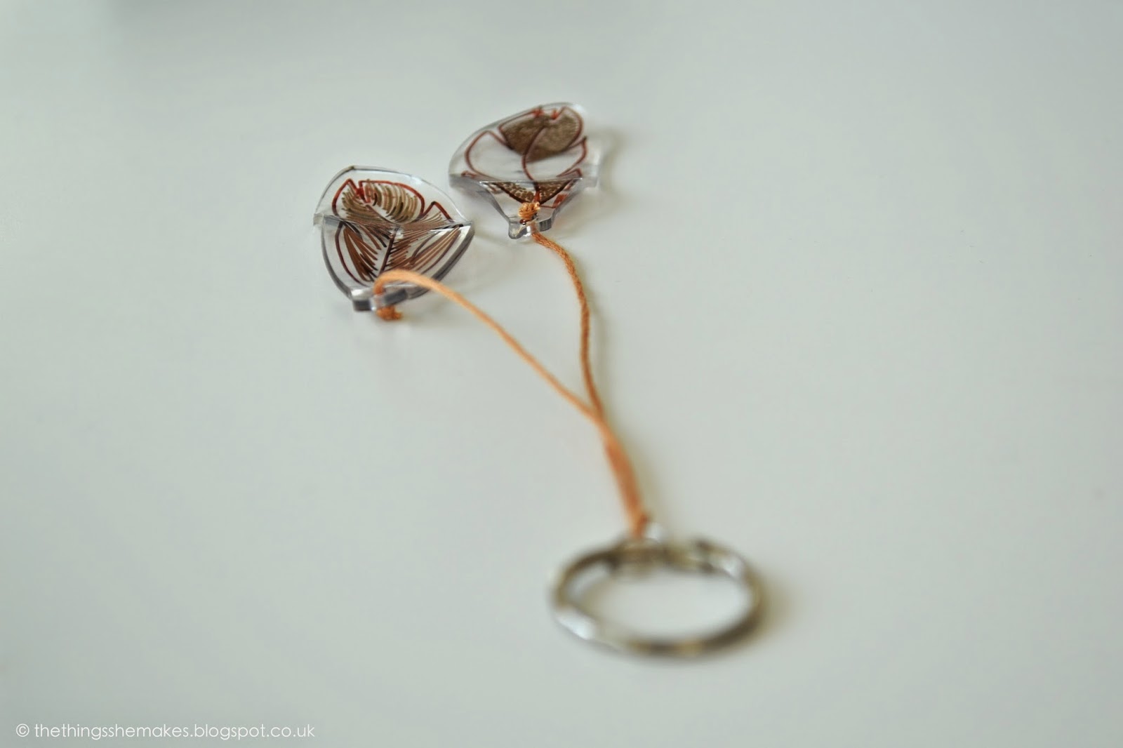 Shrinkies Plastic Feather Keyring The Things She Makes