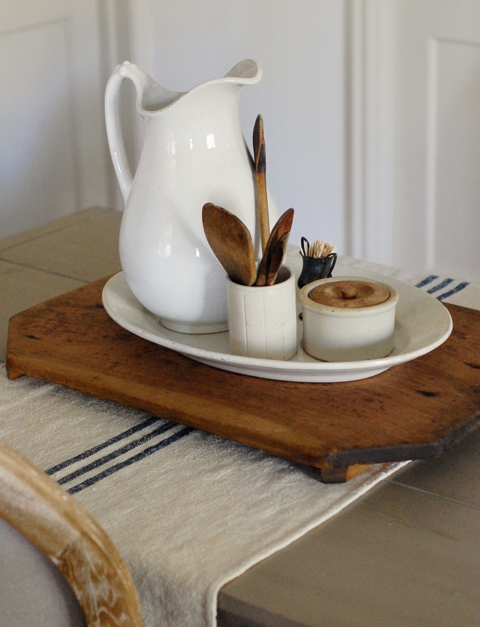 Frog Goes to Market Farmhouse Cutting Board