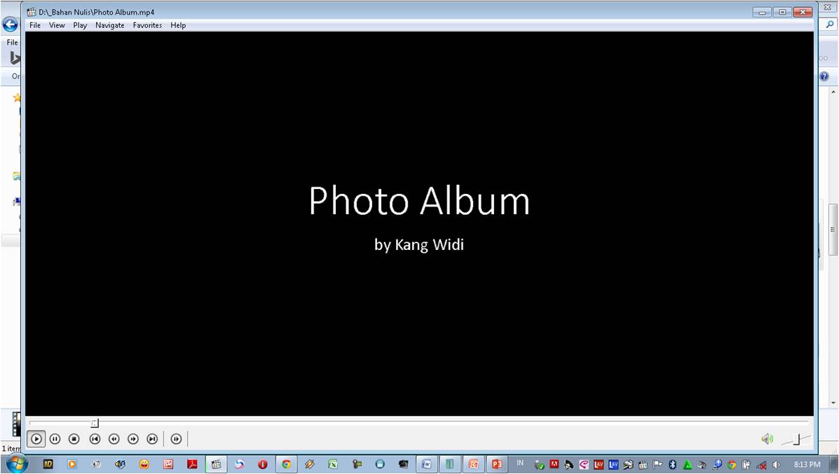 Cara Membuat Slide Photo dengan PowerPoint 2013 menjadi file Video MP4