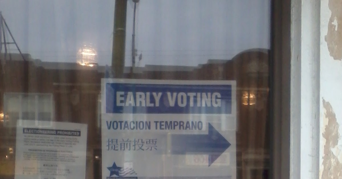 The Sixth Ward Early Voting started, and writein vote options