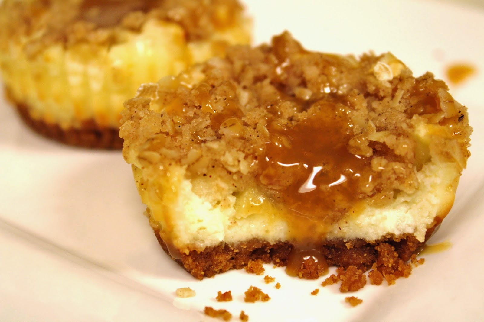 Blog as you Bake Caramel Apple Streusel Cheesecake Cupcakes