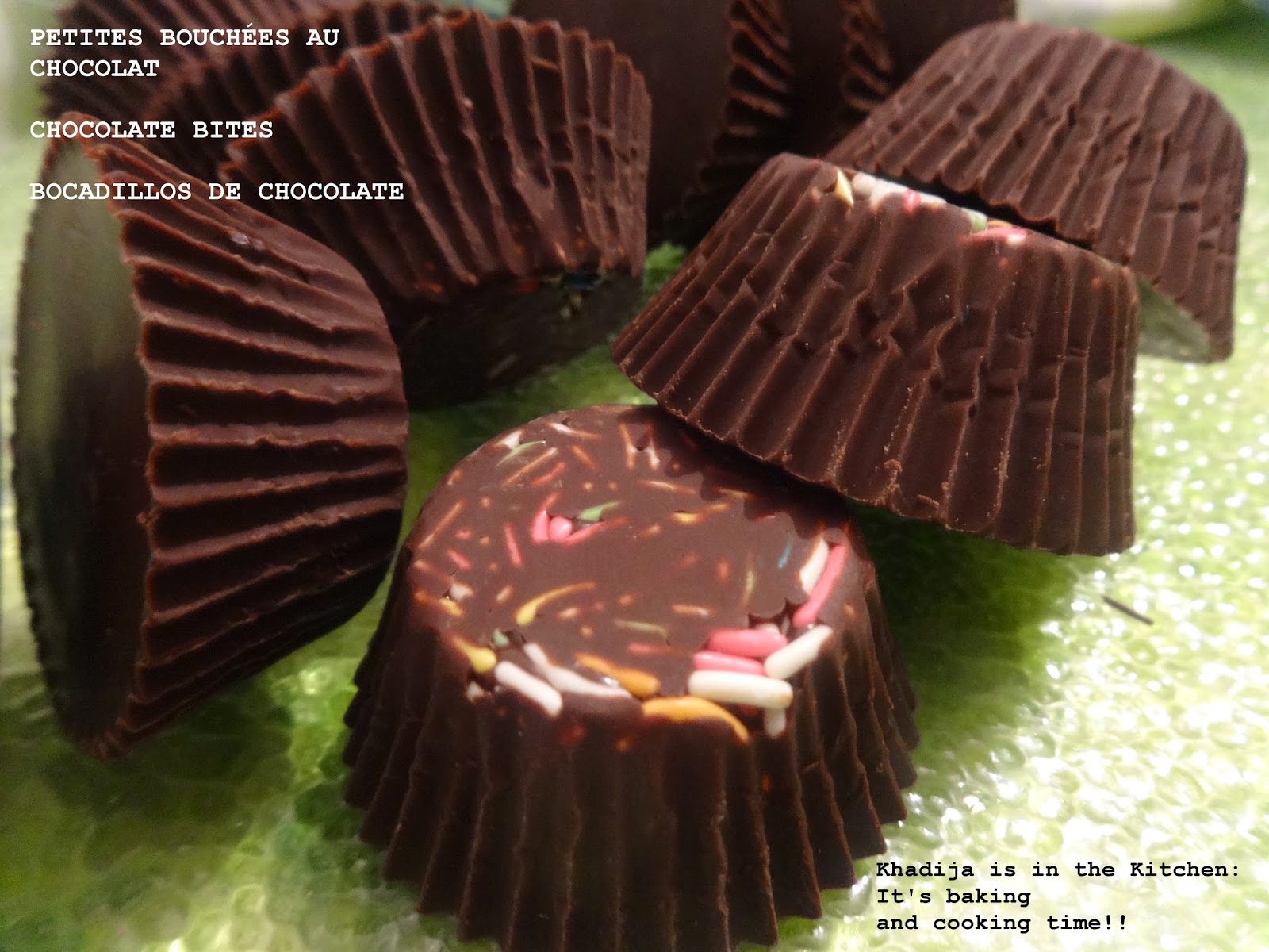 Petites Bouchées Au Chocolat / Chocolate Bites / Bocadillos De Chocolate
