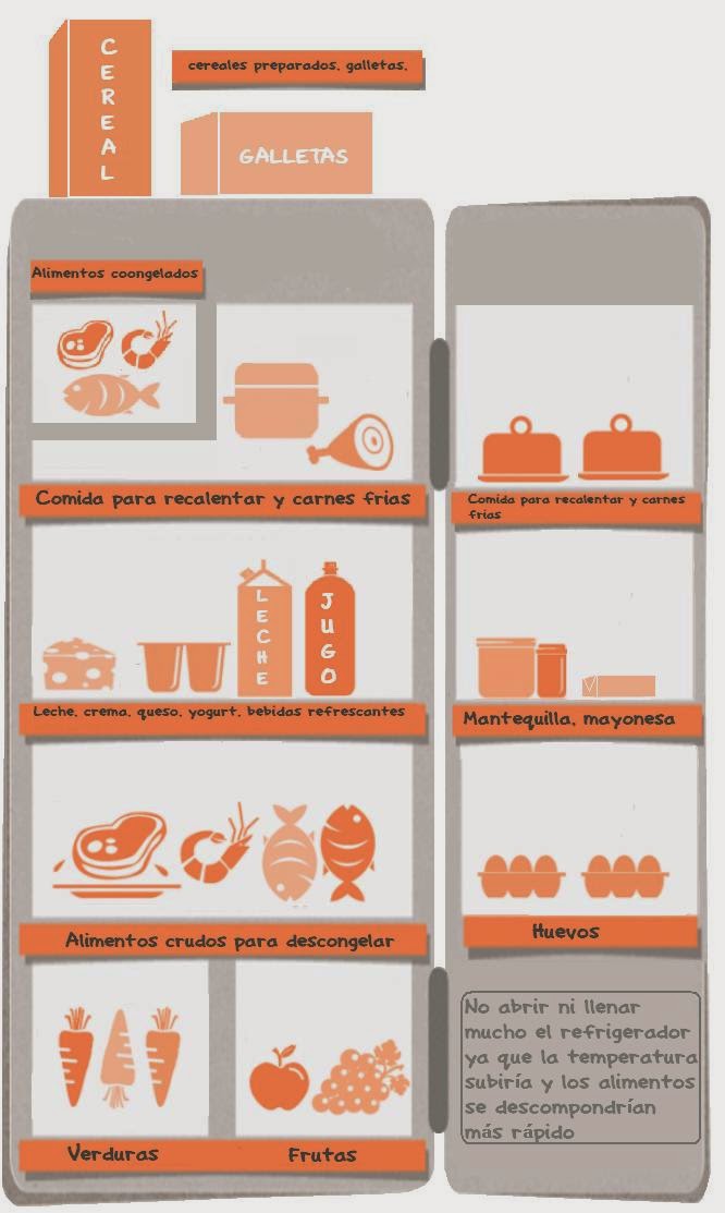 Almacenamiento de alimentos en refrigeración y alacena de forma segura