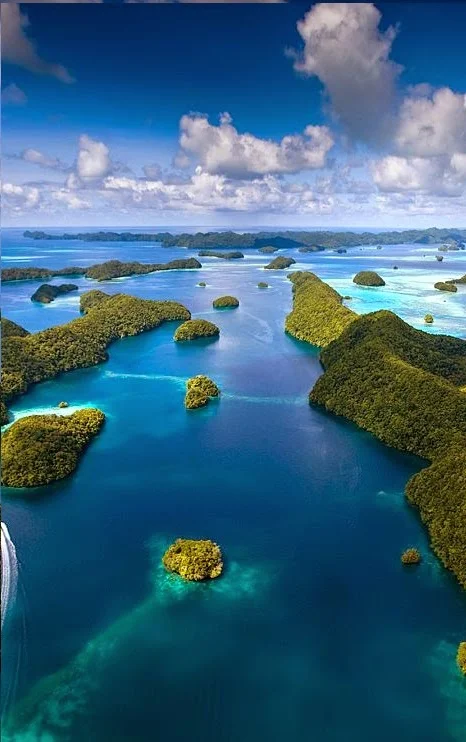 Chelbacheb ,Rock Islands of Palau heart touching view