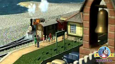 Thomas the train Toby the tank engine Bash the train children bluffs cove seaside fishing marina