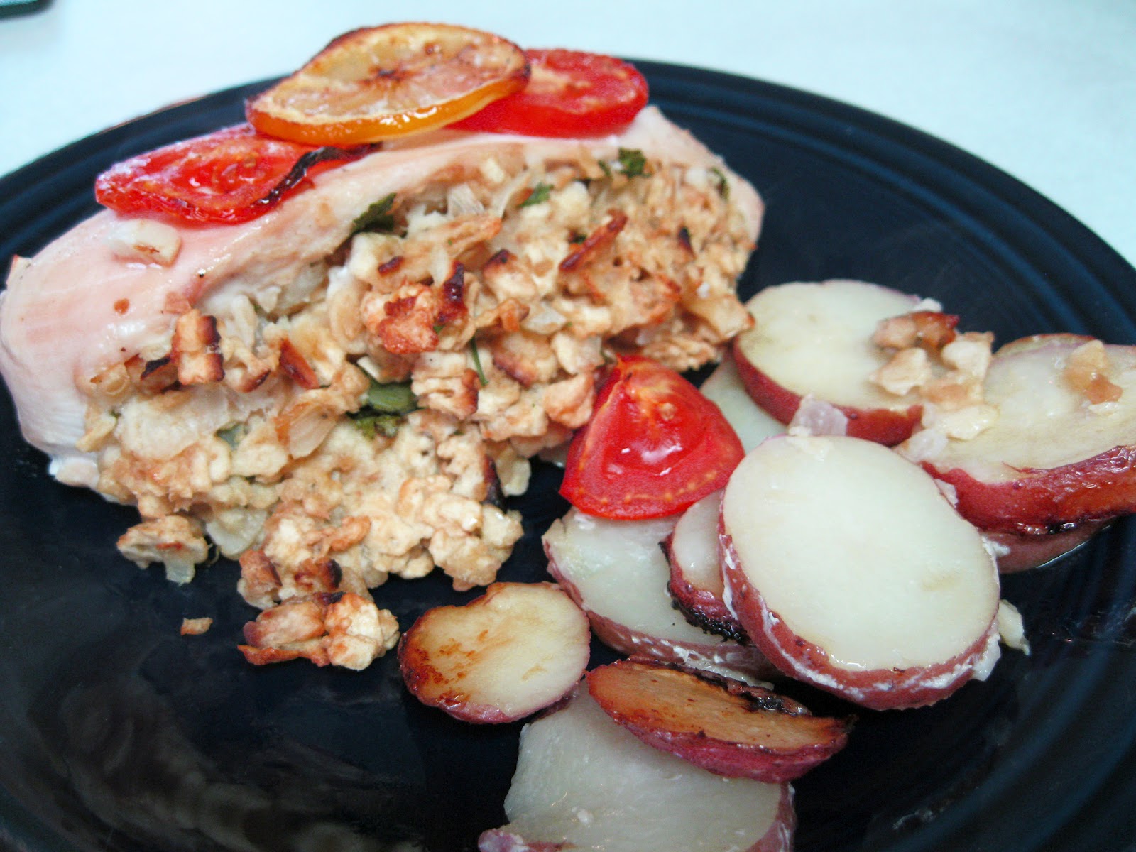 Healthy You Stuffed Chicken Cutlets with Potatoes