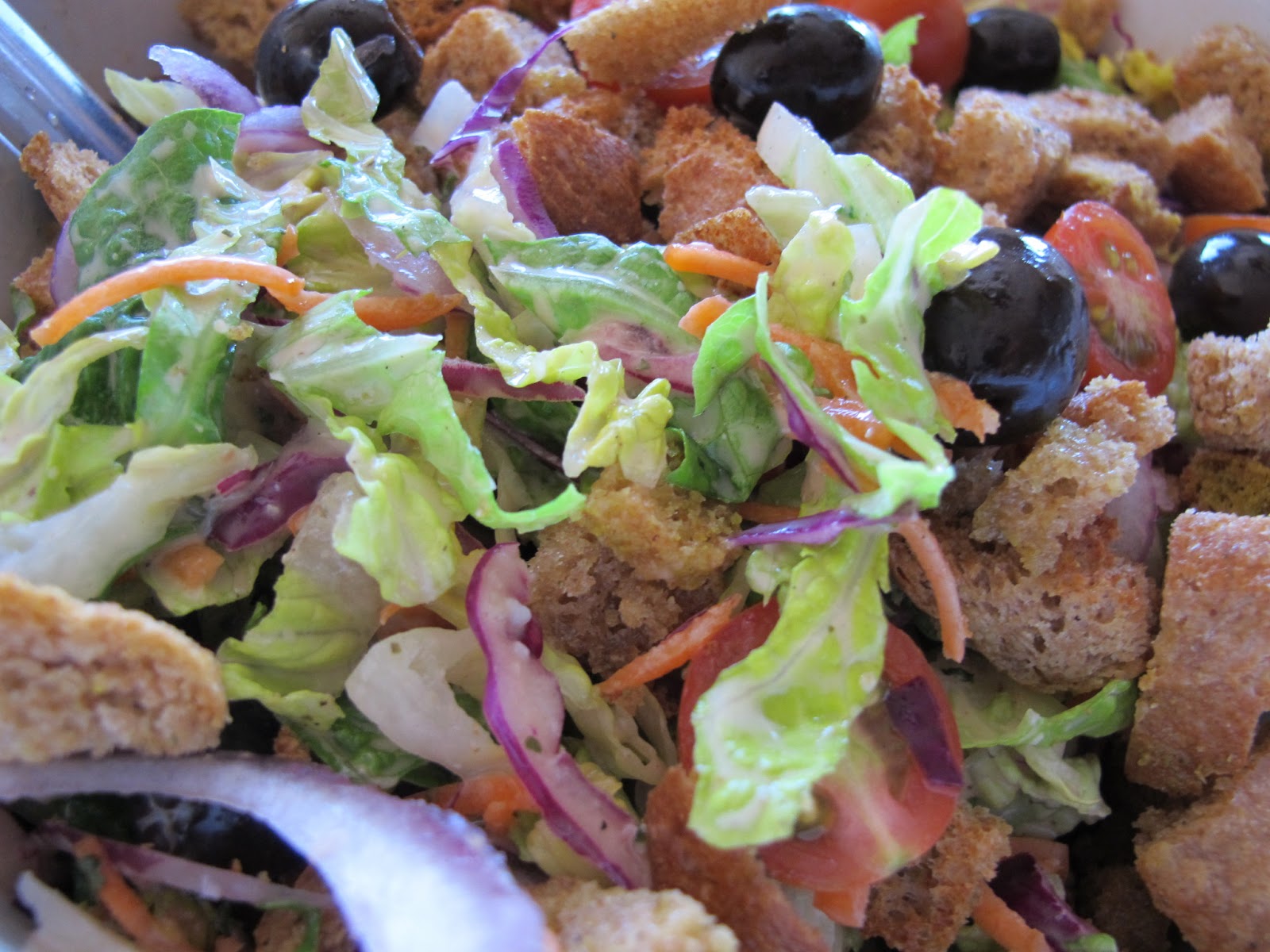 Simple Healthy Tasty Italian Tossed Salad With Creamy Italian