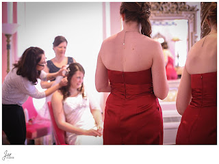 Sparkly Red Black Wedding at The Bedford Columns