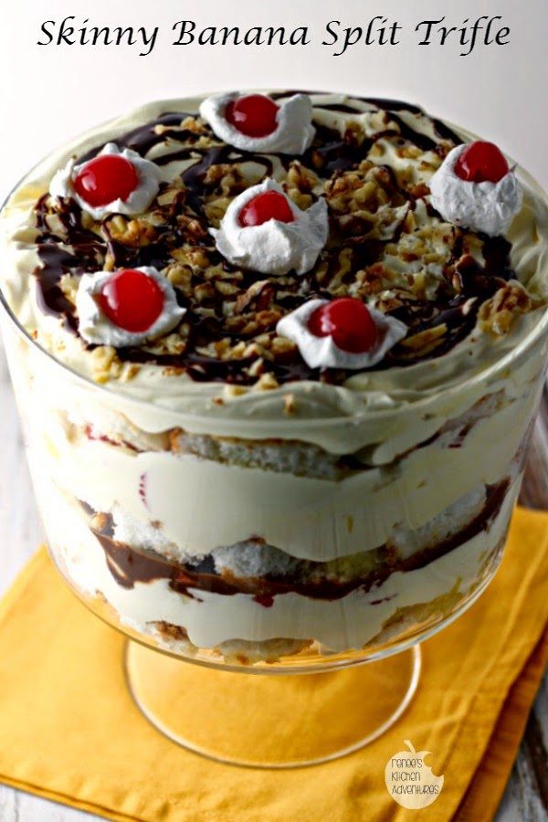 Skinny Banana Split Trifle Renee's Kitchen Adventures