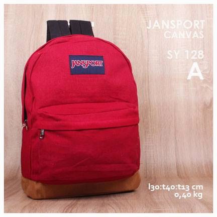jual online tas jansport backpack kanvas polos kw super murah warna merah jual online tas jansport backpack kanvas polos kw super murah warna merah