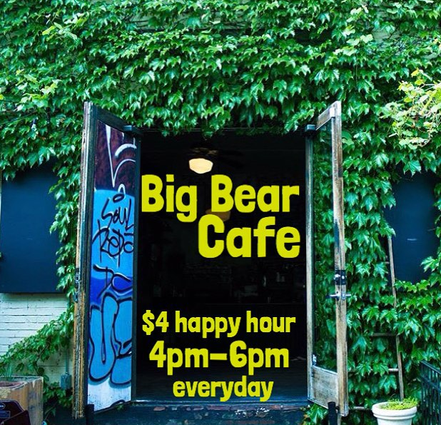 bloomingdale Big Bear Cafe's Happy Hour