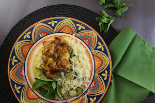 Tandoori Chicken over Mint Rice Pilau