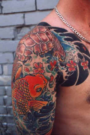 Koi Fish Tattoo Designs Dragon Koi Tattoo Sleeve