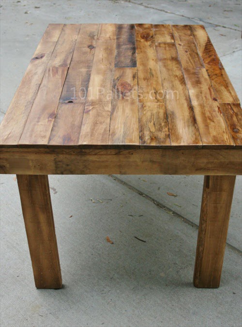 Easy To Make Pallet Wood Dining Table Pallet Furniture