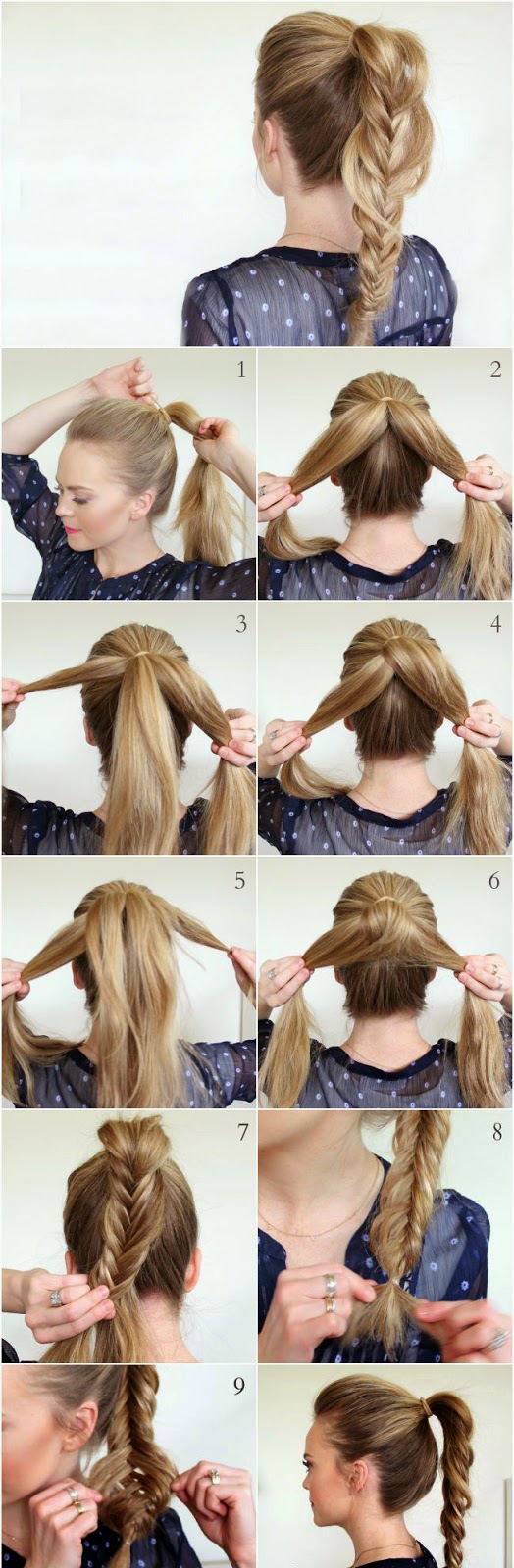 Fluffy Fishtail Hairstyle in Few Step Hairstyle Tutorial