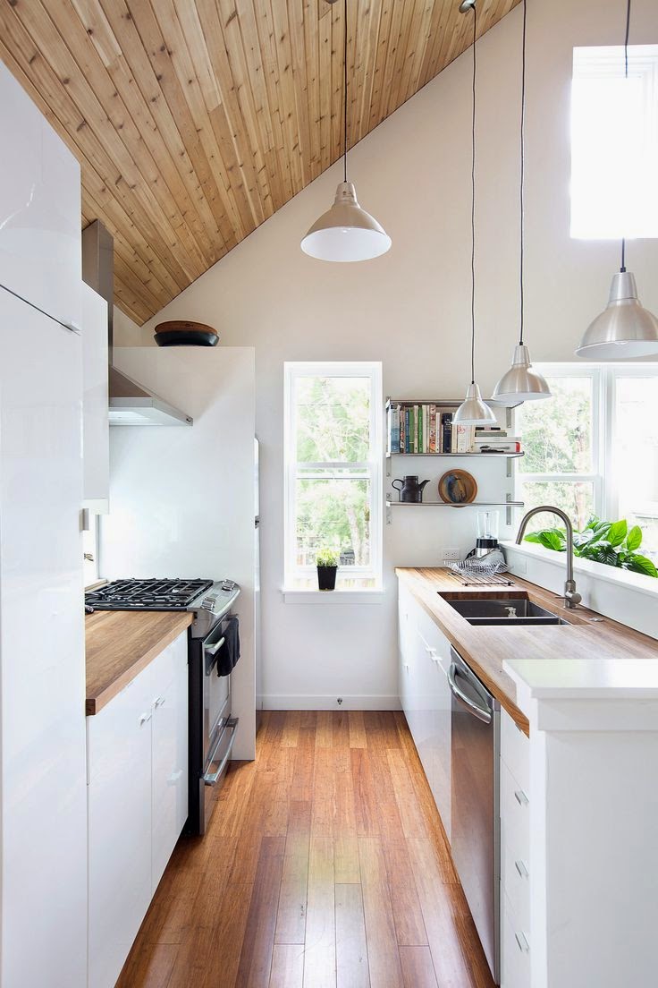 De 30 cocinas modernas pequeñas llenas de inspiración Diseño muebles cocina con repisa