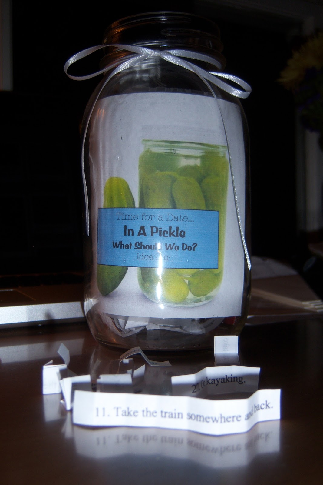 Joie de Vivre Pickle Jar Repurposed Date Jar
