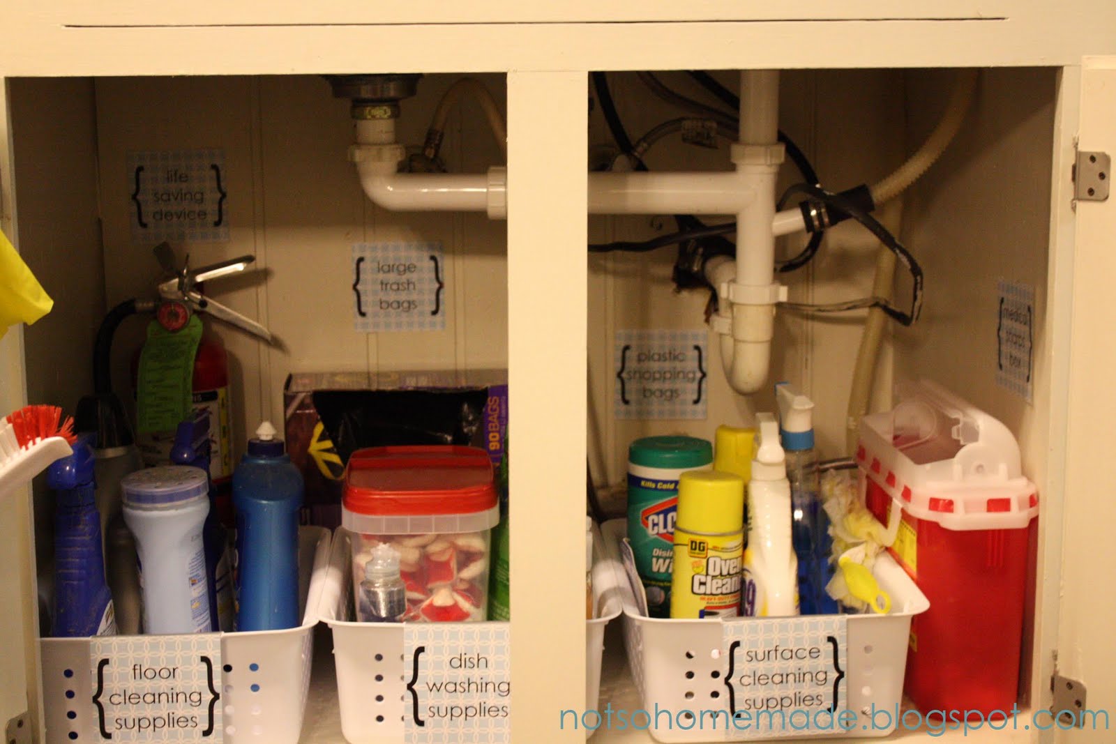 Not So Homemade Under the Sink Organization