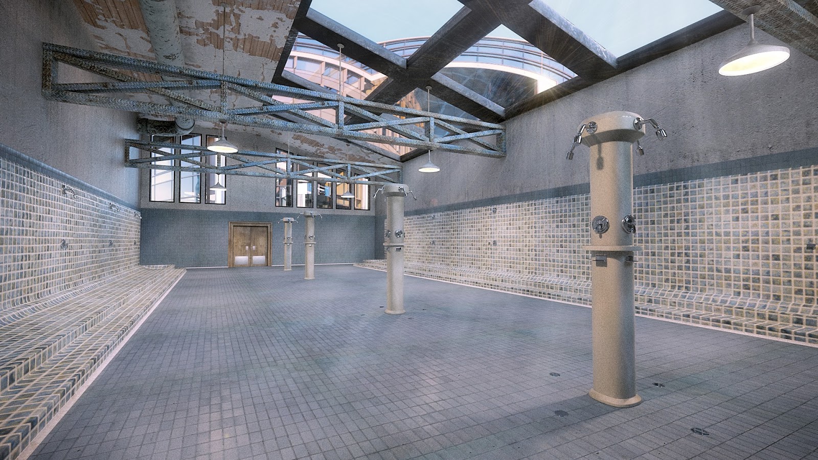 MagixFox Art de modélisation 3D DAZ 3D Douche publique Bundle Pack