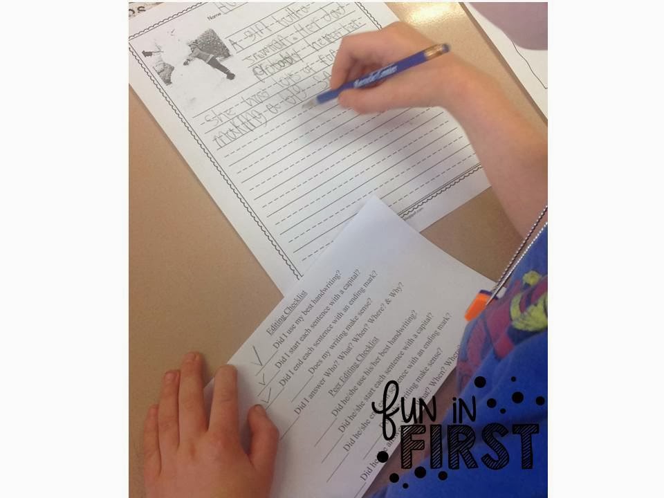 Writing Checklists Fun in First Grade