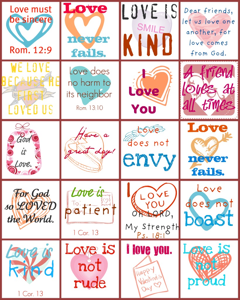 kids printable valentines