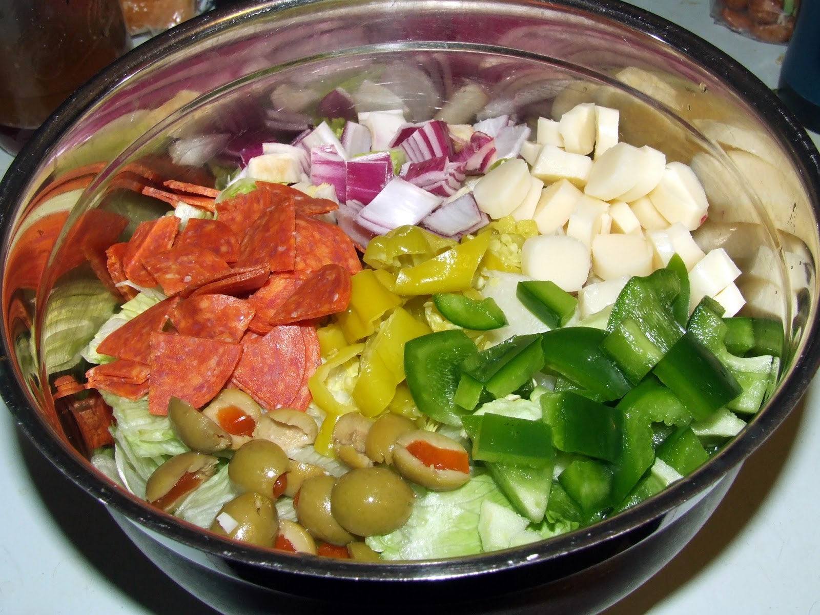 Stuff by Cher Healthy Pepperoni Pizza Chopped Salad