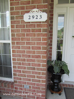 Home Improvement and curb appeal tip: Easy DIY House Number Address Plaque Makeover tutorial with complete supply list and step by step instructions that you can follow along to make one for your home! 