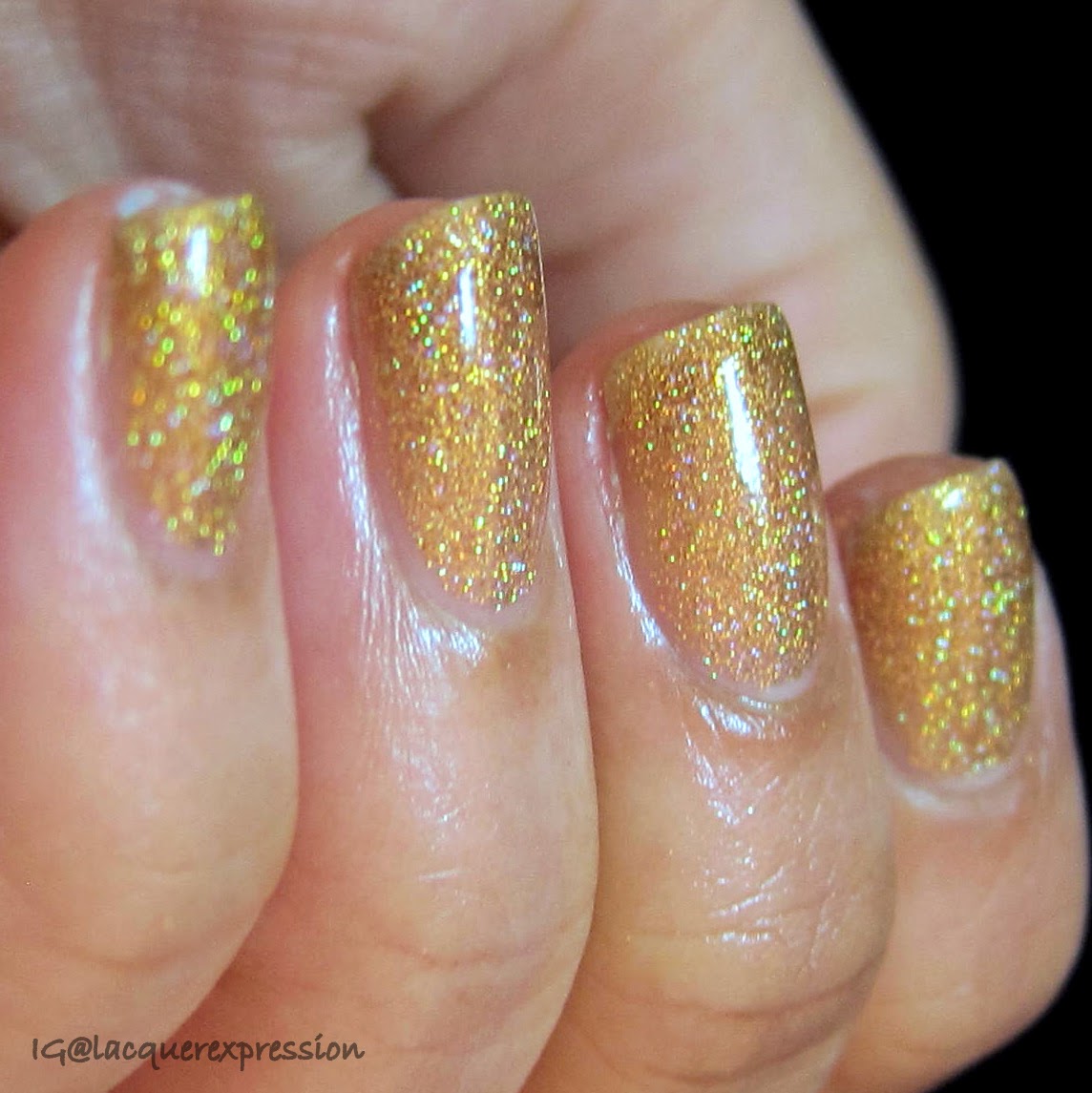 swatch of bling nail polish by orly