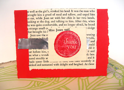 upcycled thank you card
