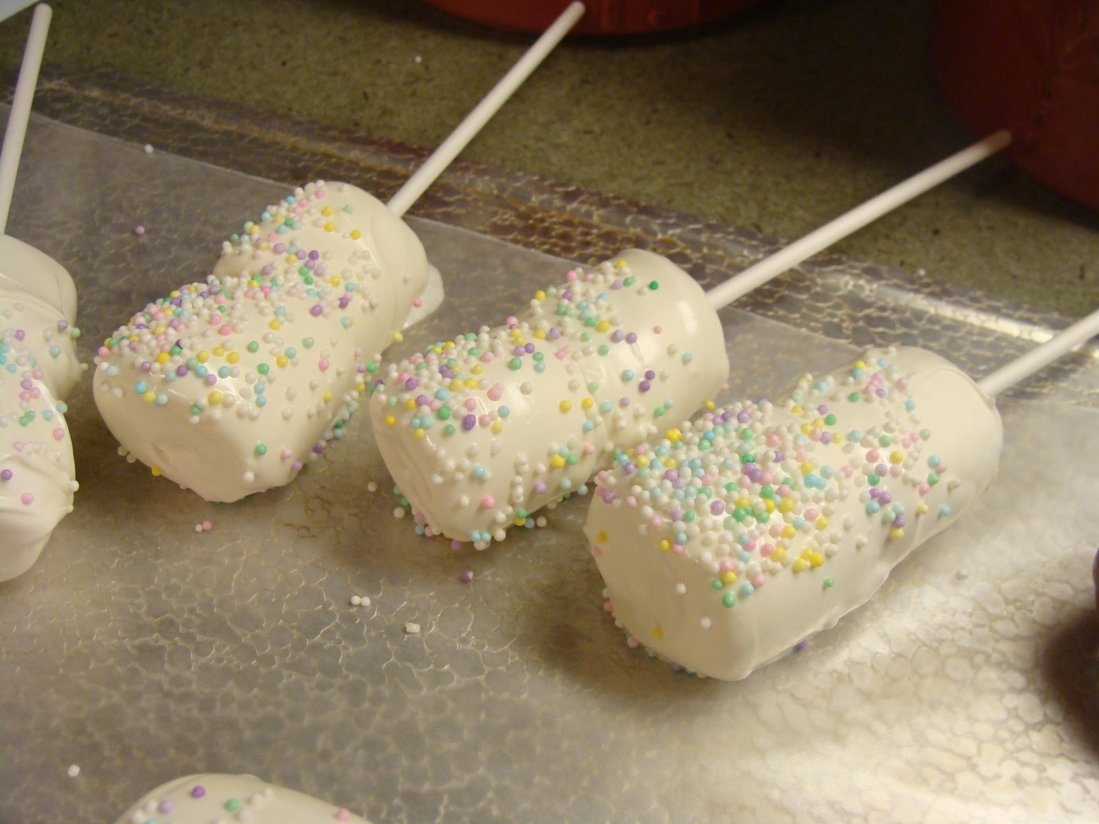 Kristi's Recipe Box ChocolateDipped Marshmallow Pops