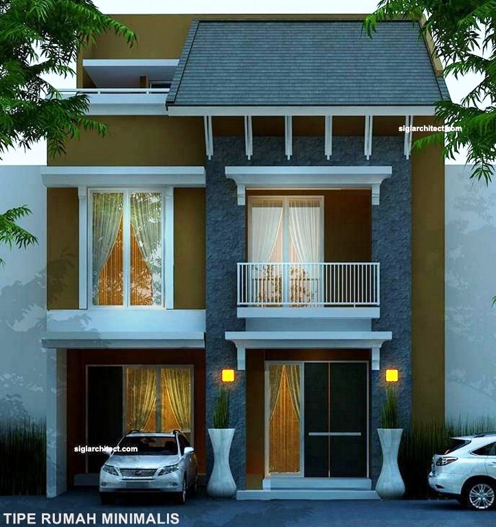 11 Rumah minimalis 2 lantai atap limas