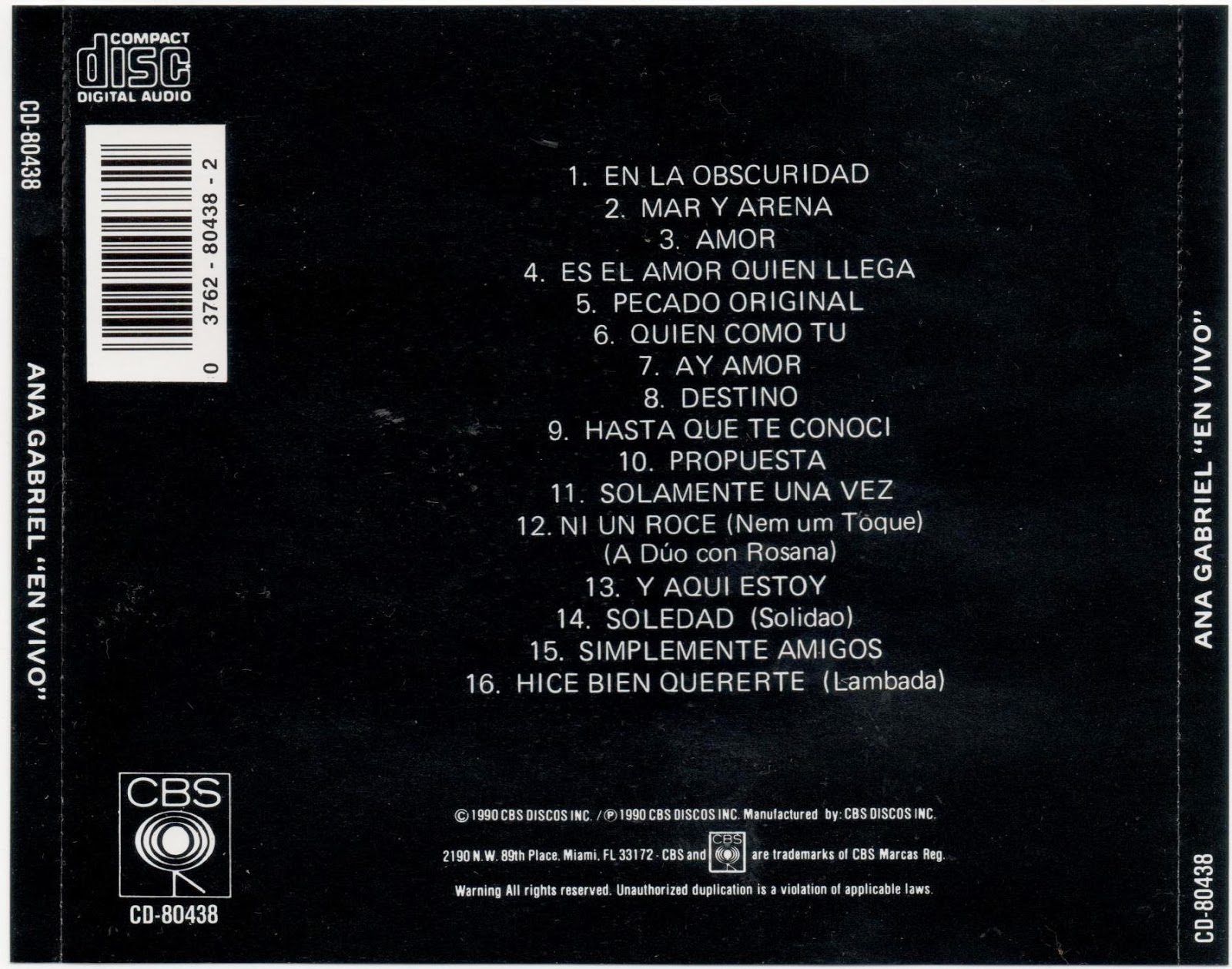 ANA GABRIEL EN VIVO 1990 OMAR LONGHI