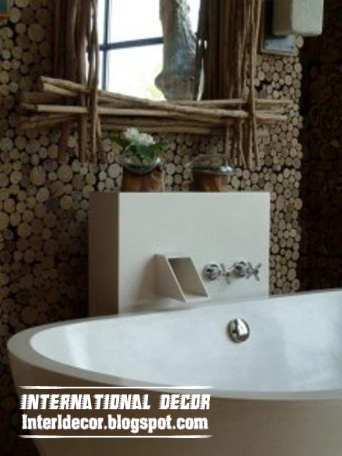 creative wooden bathroom wall decoration and wooden mirror wooden bathroom decor