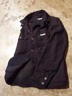 engineered garments coverall jacket in navy wool uniform serge