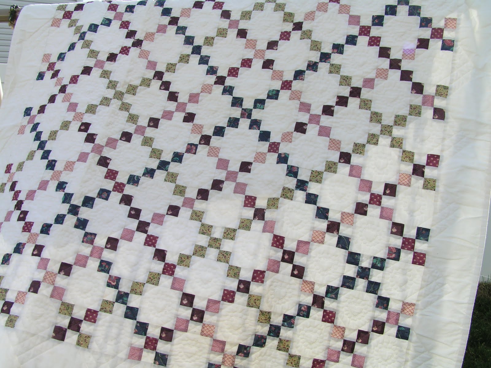 Tea Rose Home: Down Memory Lane ~Irish Chain Quilt~