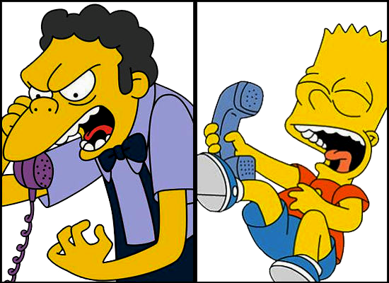 bart simpsons prank phone calls